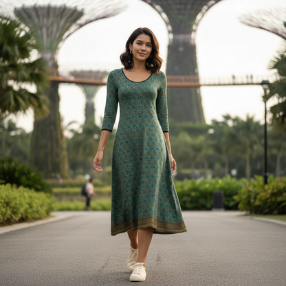 Vestido Midi Boho Elegante Feminino | Vestidos Mulher