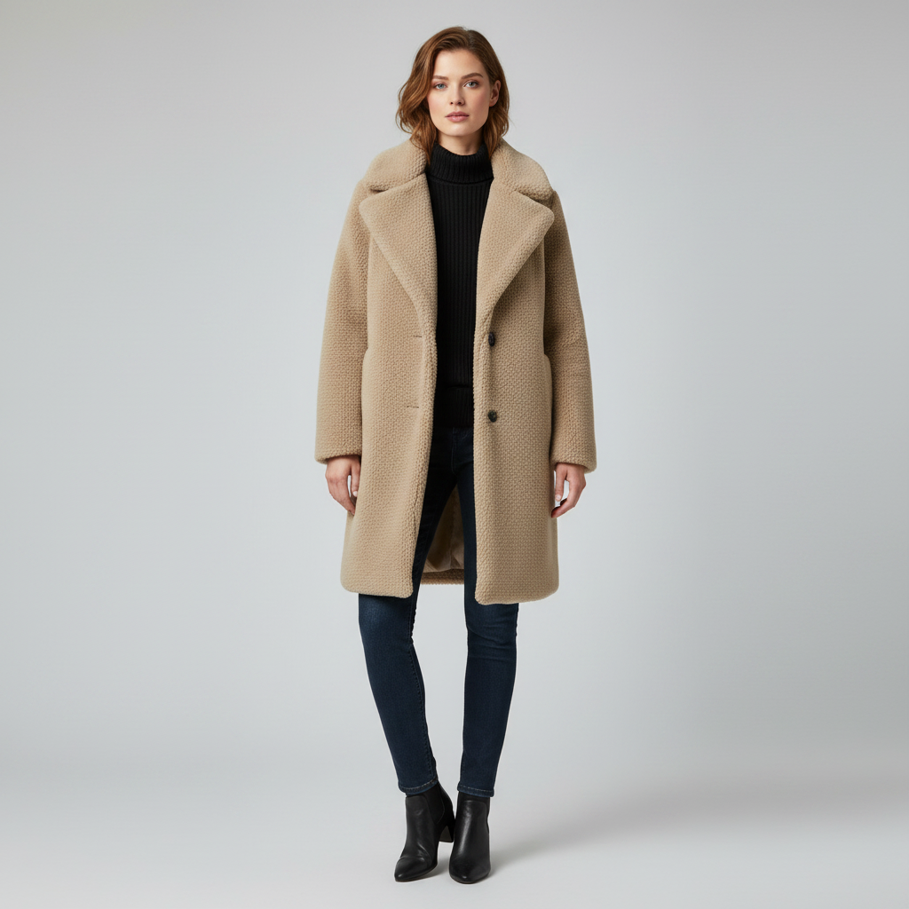 Casaco Feminino Teddy | Jaqueta Aconchegante de Inverno