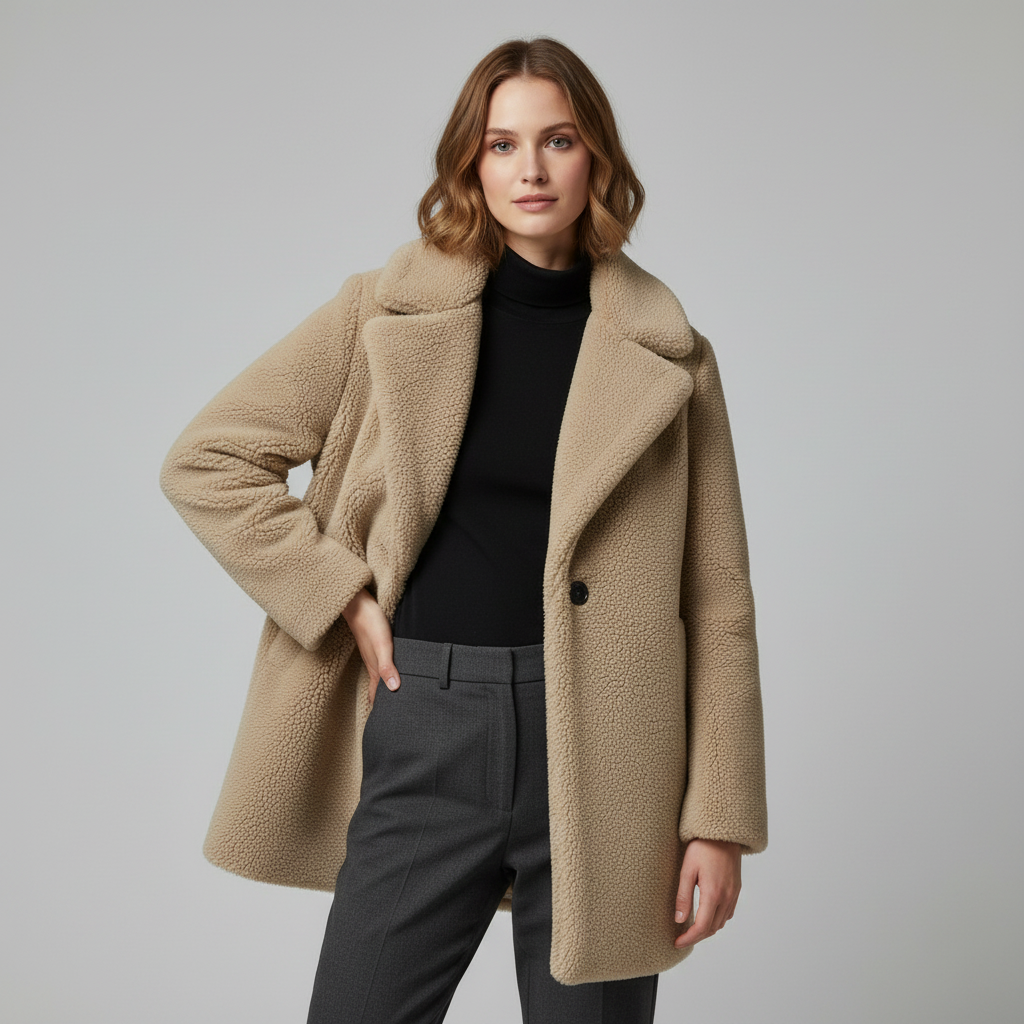 Casaco Feminino Teddy | Jaqueta Aconchegante de Inverno