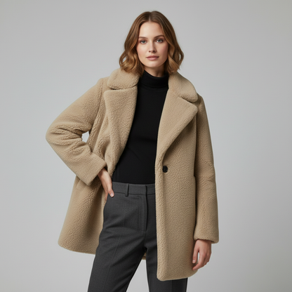 Casaco Feminino Teddy | Jaqueta Aconchegante de Inverno