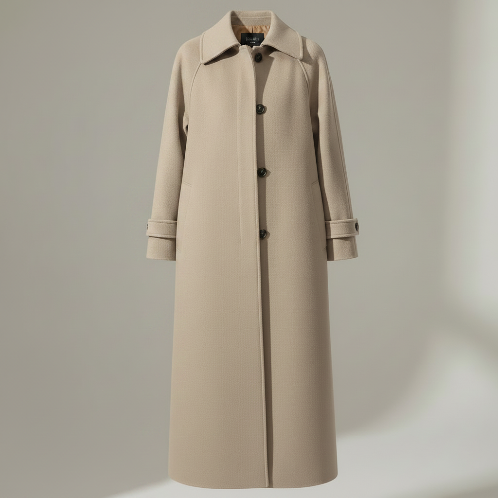 Casaco Longo Elegante Feminino | Jaqueta Clássica Ajustada