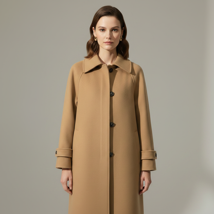 Casaco Longo Elegante Feminino | Jaqueta Clássica Ajustada