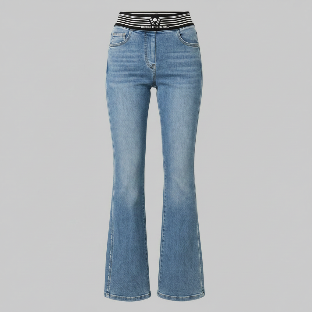 Jeans Feminino Cintura Alta Alicia | Calça Slim Flare