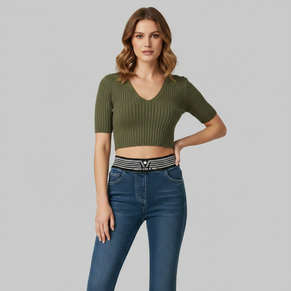 Jeans Feminino Cintura Alta Alicia | Calça Slim Flare