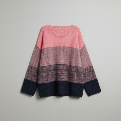 Suéter Oversized Patchwork em Tricô | Moda Feminina