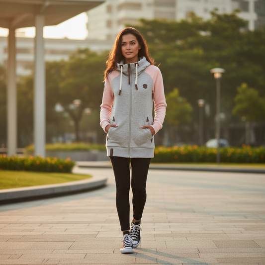 Moletom Feminino Casual | Blusão Mulher em Poliéster