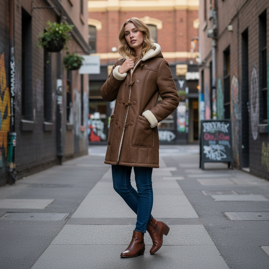Casaco Grosso com Capuz Feminino | Jaqueta de Inverno