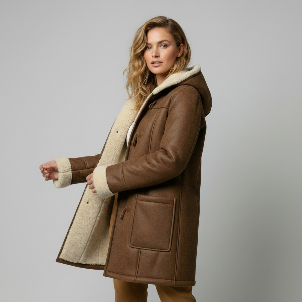 Casaco Grosso com Capuz Feminino | Jaqueta de Inverno
