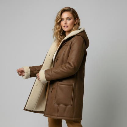 Casaco Grosso com Capuz Feminino | Jaqueta de Inverno