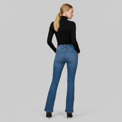 Helena | Calça Jeans Stretch Feminina com Cintura Alta